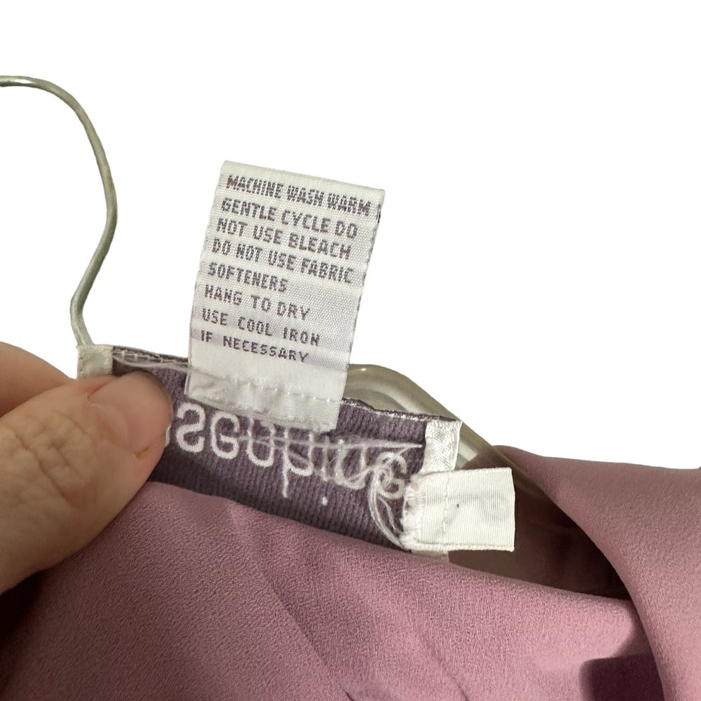 Vintage 1980s Josephine Rose Pink Tie Neck Blouse Xl 16 - Picture 5 of 6